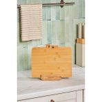 Set Halinde Şık ve Dayanıklı 4 Adet Bambu Kesme Tahtası 28 cm - Ahşap - Ceviz - Seçenek 1