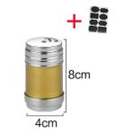Set-L Paslanmaz Çelik Baharat Potu Stash Kavanoz Saklama Kutusu, Baharat Şişeleri ve Şişe-F-Kavanoz Kutuları Için Kapaklı Kavanozlar Kapaklı Cam Bambu (Yurt Dışından) - Pepper Shakers - Renkli