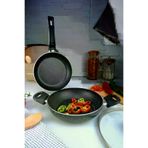 Set Tava 22CM + Sahan 22CM Kapaklı Siyah Granit