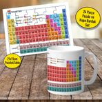 SET000307 Periyodik Kupa Bardak ve 24 Parça Puzzle Yapboz Tablo