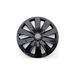 Seta 16'' Inç Volkswagen Jant Kapağı 4 Adet Çelik Jant Görünümlü Parlak Siyah - Kırılmaz Esnek