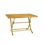 Seta Katlanır Plastik Masa Teak 70X120 cm Metal Ayak
