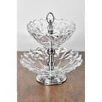 SETA REGINA 2 KATLI MEYVELİK SİVRİ KRİSTAL SILVER 35 * 32 CM