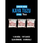 SETA Taş Değirmende Öğütülmüş Doğal Çankırı Kristal Kaya Sofra Tuzu Toz (3 kg) Mavi Etiket