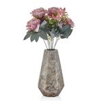 setabianca Evza Mermer Conıcal Kahverengi Traverten Vazo 14 * 14 * 25 Cm