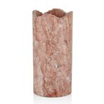 setabianca Evza Mermer Kırmızı Traverten Vazo 12,5 * 12,5 * 26 Cm