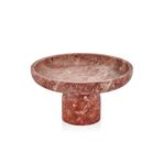 setabianca Evza Traverten Ayaklı Sunum Tabağı Kırmızı 29 * 29 * 16 Cm