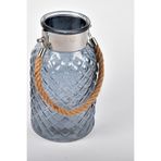 SETABIANCA Lantern Cam Fener Büyük Gri 14 * 14 * 26 cm