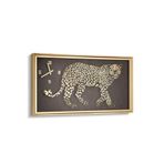 setabianca LEOPARD FİGÜRLÜ DİKDÖRTGEN DUVAR SAATİ
