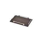 setabianca Luxe Faux Dikdörtgen Vegan Deri Tepsi Kahve 25 * 38 * 3,5 Cm