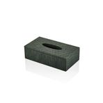 setabianca Luxe Faux Vegan Deri Dikdörtgen Kutu Peçetelik Yeşil 25 * 14 * 7 Cm