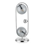 setabianca Oval Mini Toplu Abajur Gümüş 21 * 21 * 36 Cm
