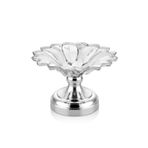 SETABIANCA Regina Meyvelik Cam Çiçek Silver Küçük 20x13 cm