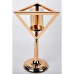 SETABIANCA Regina Mumluk Geometrik Üçgen Küçük Gold 39 * 22 cm