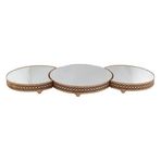 setabianca Seta Jardinyer Set 3Lü Yuvarlak Gold Çiçek Byk 80 * 35 * 5 Cm