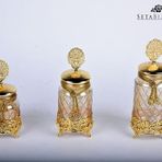 Setabianca Seta Jrd Kavanoz Metal Kapak 2.Boy 26 * 10 Cm Amber Altın
