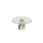 setabianca Seta Kristal Kaideli Sunum Tabağı Amber 23 * 23 * 12 Cm