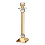 setabianca Seta Kristal Piramit Şamdan Amber 9,5 * 9,5 * 36 Cm