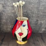 setabianca Seta Küp Kadın Yüzü Vazo 26 * 26 * 31 Cm