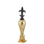 setabianca Seta Maça Dekor Kapaklı Vazo Black Gold 20 * 20 * 80 Cm