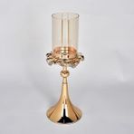 setabianca Seta Regina Mumluk Cam Dalga Ağızlı Gold Küçük 42 Cm