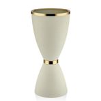 setabianca Seta Textured Dark Konik Saksı Cream Gold 34 * 34 * 75 Cm