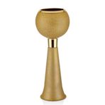setabianca Seta Textured Dark Uzun Saksı Gold 30 * 30 * 83 Cm