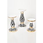 setabianca Seta Zebra Seramik 3Lü Mumluk 16-21-26Cm