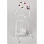SETABIANCA STCV-032 Ferforje Flower Standli Mumluk Büyük, 15x35cm
