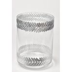 SETABIANCA STCV-188 Vetro Caesar Vazo Silver, 15x15x20cm
