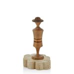 setabianca Traverten Tabanlı Mini Adam Biblo 19cm