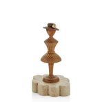 setabianca Traverten Tabanlı Mini Kadın Biblo 19cm