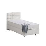 Setay Almada 100x200 cm Beyaz Tek Kişilik Baza Başlık Letto Yatak Seti
