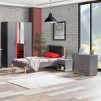 Setay Antre Genç Odası Takımı - 3 Kapaklı Dolap, Karyola, Komodin, Şifonyer