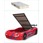 Setay Arabalı Yatak, Mercedes Rüzgarlıklı Bazalı Arabalı Yatak - Kırmızı + 1 Adet Comfort Yatak - 0