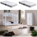 Setay Asya Yavrulu Ranza 2 Kapaklı Dolap + 2 Adet Comfort Yatak - 90 x 190 cm - Beyaz
