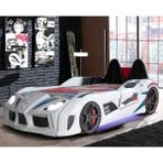 Setay Audi Kapıları Açılabilen Full Ledli Koltuklu Arabalı Yatak, Beyaz - 90 x 190 cm