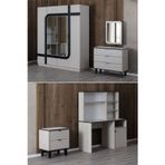 Setay Bali Genç Odası Takımı - 4 Kapaklı Dolap, Çalışma Masası, Şifonyer, Komodin