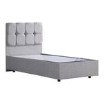 Setay Berlin 90x190 cm Açık Gri Tek Kişilik Baza Başlık Comfort Yatak Seti