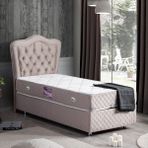 Setay Camelli Açık Kahve 100x200 cm İkili Set Tek Kişilik Baza Başlık