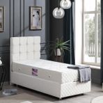 Setay Duke Krem 100x200 cm İkili Set Tek Kişilik Baza Başlık