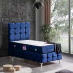 Setay Duke Lacivert 100x200 cm Lüx İkili Set Tek Kişilik Baza Başlık
