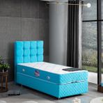 Setay Duke Turkuaz 90x190 cm İkili Set Tek Kişilik Baza Başlık