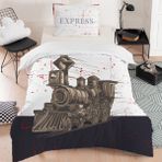 Setay Express Çocuk Odası Takımı Uyumlu Dijital Baskılı Nevresim Takımı - 160 x 220 cm - Beyaz - Lacivert