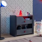 Setay Gamer Şifonyer Melamin Kaplı 2 Çekmeceli Klasik Tasarım 90x80x45 cm