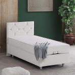 Setay Glamis İkili Set Tek Kişilik Baza Başlık Seti - Beyaz - 120 x 200 cm