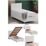 Setay Glamis Ikili Set, Tek Kişilik Baza Başlık Seti - Beyaz