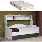 Setay Hera Çekmeceli Karyola + 1 Adet Comfort Yatak - Beyaz/Antrasit - Antrasit - Beyaz - 90 x 200 cm