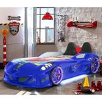 Setay Jaguar Full Ledli Koltuklu Arabalı Yatak, Mavi - 90 x 190 cm