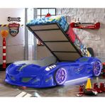 Setay Jaguar Full Ledli Koltuklu Bazalı Arabalı Yatak, Mavi
